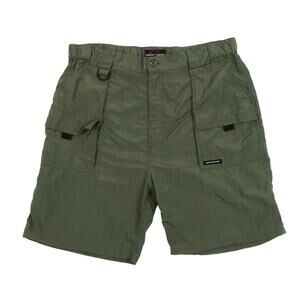 SUISSE Sport Cargo Nylon Short Men L Green Hiking Athletic Outdoor Travel Light